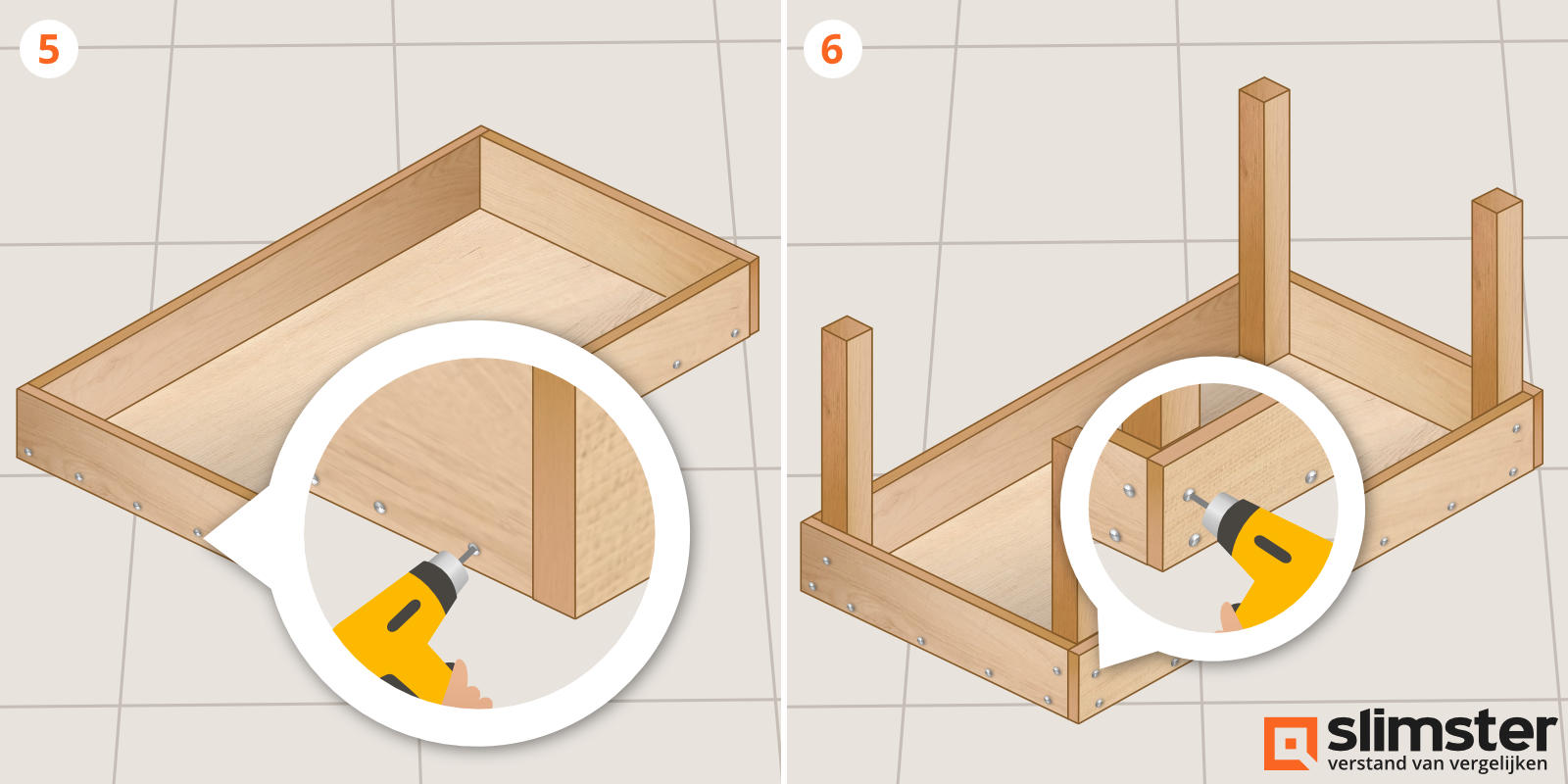 Houten plantenbak maken stap 5/6